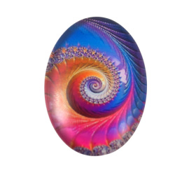 KABOSZON SZKLANY OWALNY ZAKRĘCONY 18x25 mm.