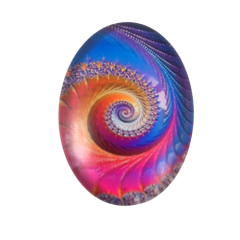 KABOSZON SZKLANY OWALNY ZAKRĘCONY 18x25 mm.