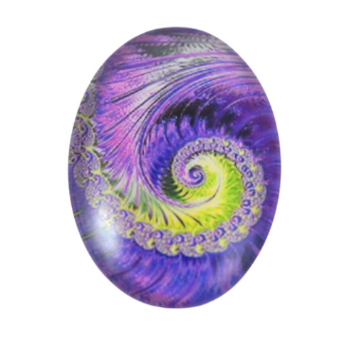 KABOSZON SZKLANY OWALNY ZAKRĘCONY 13x18 mm.