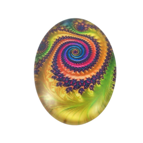 KABOSZON SZKLANY OWALNY ZAKRĘCONY13X18mm