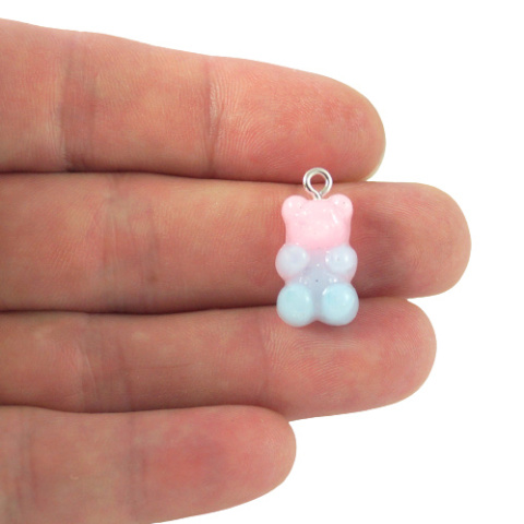 ZAWIESZKA MIŚ RÓŻOWO NIEBIESKA BROKAT