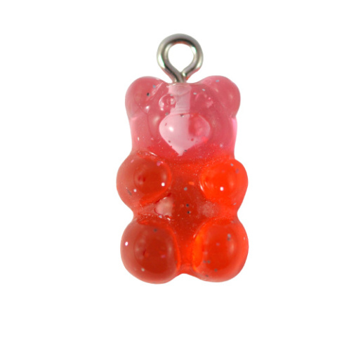 ZAWIESZKA MIŚ RÓŻOWO CZERWONA BROKAT