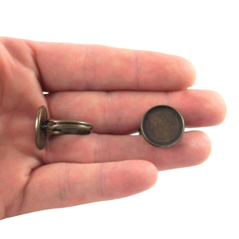 BAZA PIERŚCIONKA DO KABOSZONA STARE ZŁOTO 10 mm.