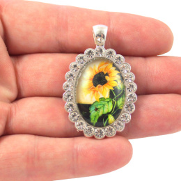 BAZA WISIORKA DO KABOSZONA OWALNEGO18x25 mm.