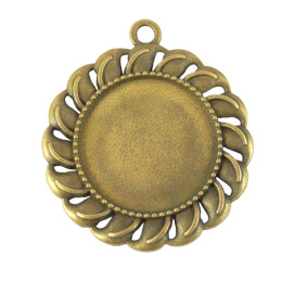 BAZA WISIORKA DO KABOSZONA STARE ZŁOTO 25 mm.