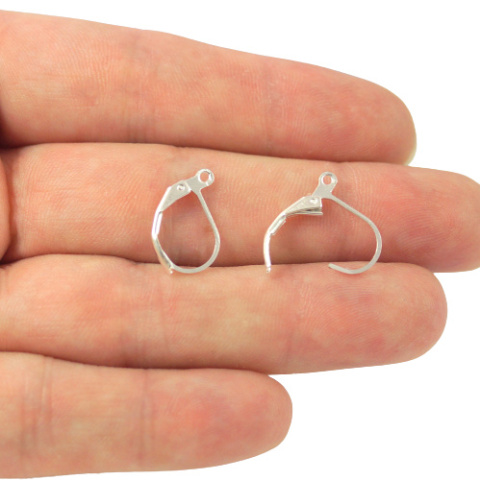 BIGLE ANGIELSKIE OWALNE SREBRNE 2 szt.