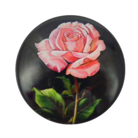 KABOSZON SZKLANY RÓŻA 12 mm