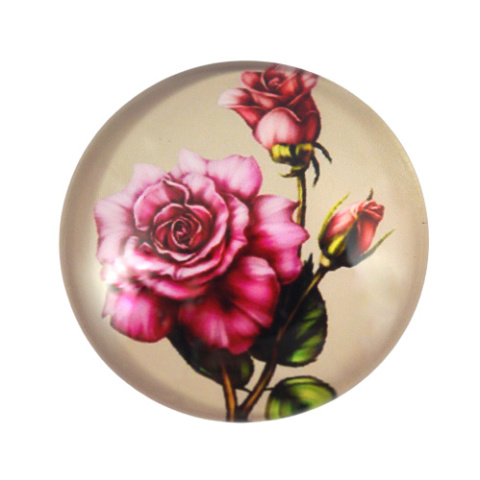 KABOSZON SZKLANY TRZY RÓŻE 12 mm.