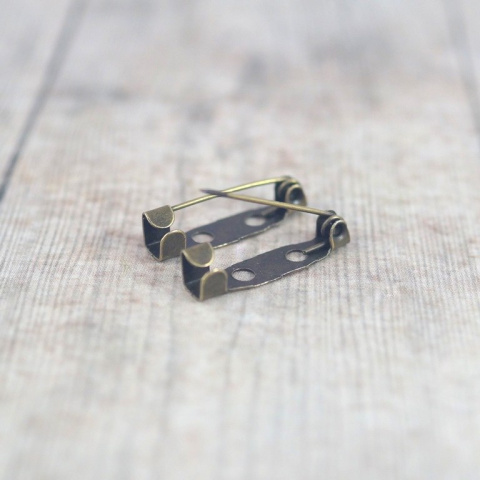 BAZA BROSZKI STARE ZŁOTO 2 szt. 15 mm.