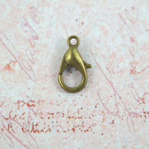 KARABIŃCZYKI STARE ZŁOTO 16 mm 2 szt.