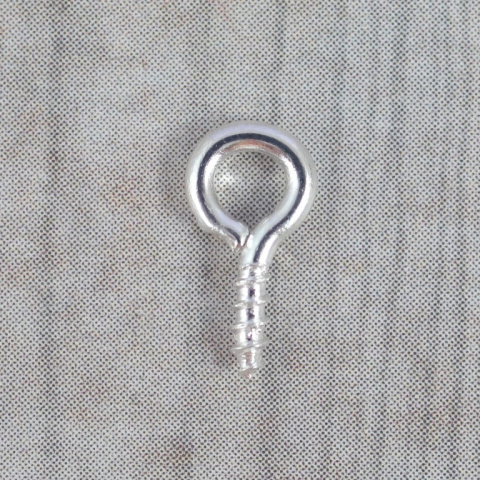 WKRĘTKI SREBRNE 10 mm 20 szt.