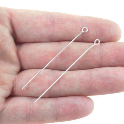 HACZYKI 60 mm - kolor srebrny 30 szt.