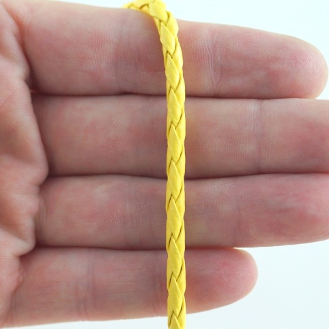 RZEMYK PLECIONY ŻÓŁTY