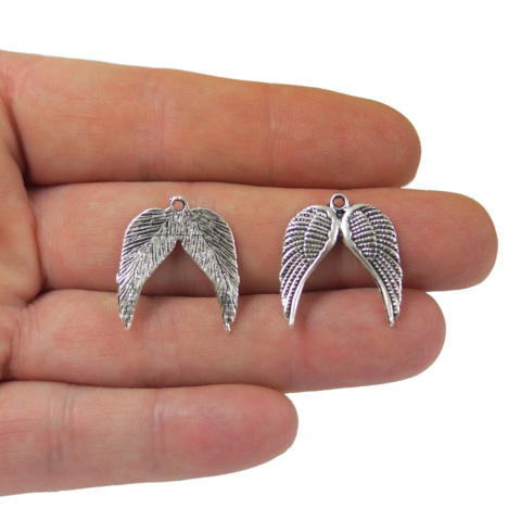 ZAWIESZKA SKRZYDŁA ANIOŁA SREBRNE 2 SZT.