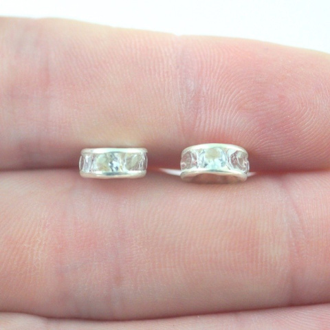 KORALIK PRZEKŁADKA Z KRYSZTAŁKAMI OPONKA 8 szt.