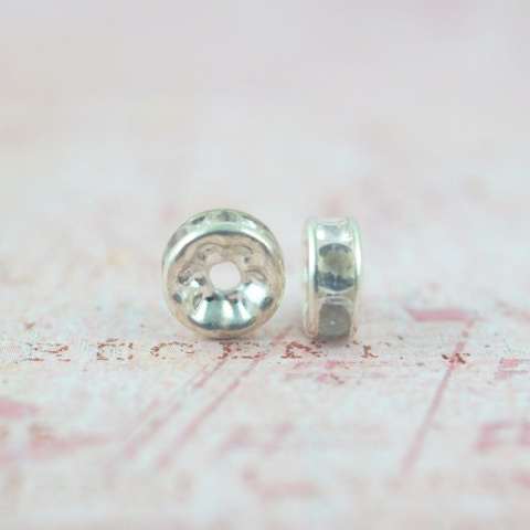 KORALIK PRZEKŁADKA Z KRYSZTAŁKAMI OPONKA 8 szt.