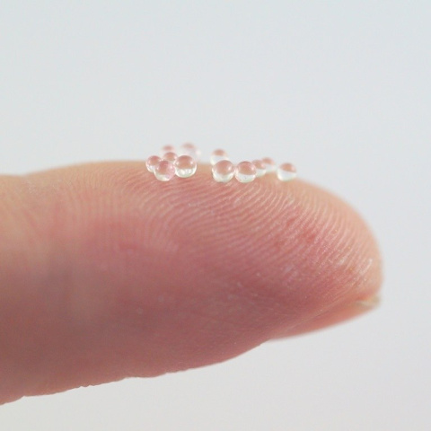 MIKROKULKI TRANSPARENTNE JASNORÓŻOWE 5 g.