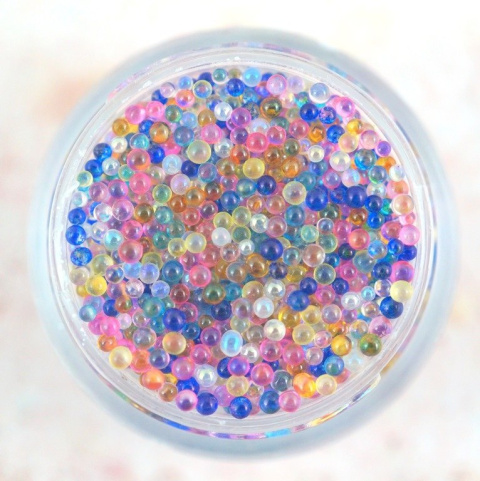 MIKROKULKI TRANSPARENTNE MIX KOLORÓW 5g