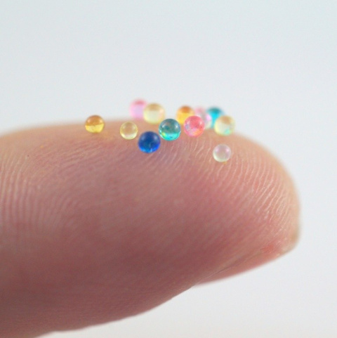 MIKROKULKI TRANSPARENTNE MIX KOLORÓW 5g