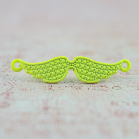 NEONOWY METALOWY ŁĄCZNIK DWA SKRZYDŁA ŻÓŁTE