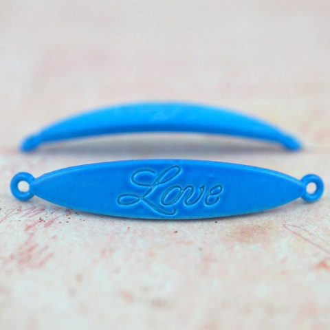 NEONOWY METALOWY ŁĄCZNIK " LOVE " NIEBIESKI