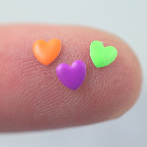 MINI KOLOROWE NEONOWE SERDUSZKA
