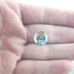 KABOSZON SZKLANY KOT W CZAPCE 12 mm.