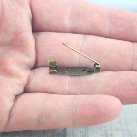 BAZA BROSZKI STARE ZŁOTO 30 mm , 2 szt.