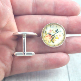 BAZA SPINEK DO MANKIETÓW NA KABOSZON 20 mm. SREBRNA