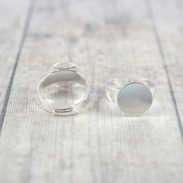 BAZA PIERŚCIONKA TARCZA SREBRNA 12 mm.